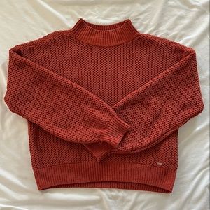 HOLLISTER BURNT ORANGE KNIT SWEATER